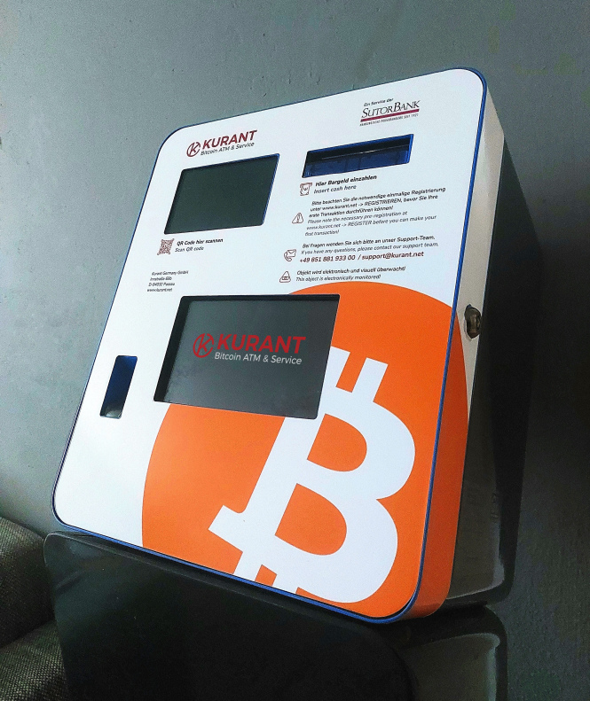 Einer der KURANT Bitcoin Automaten.